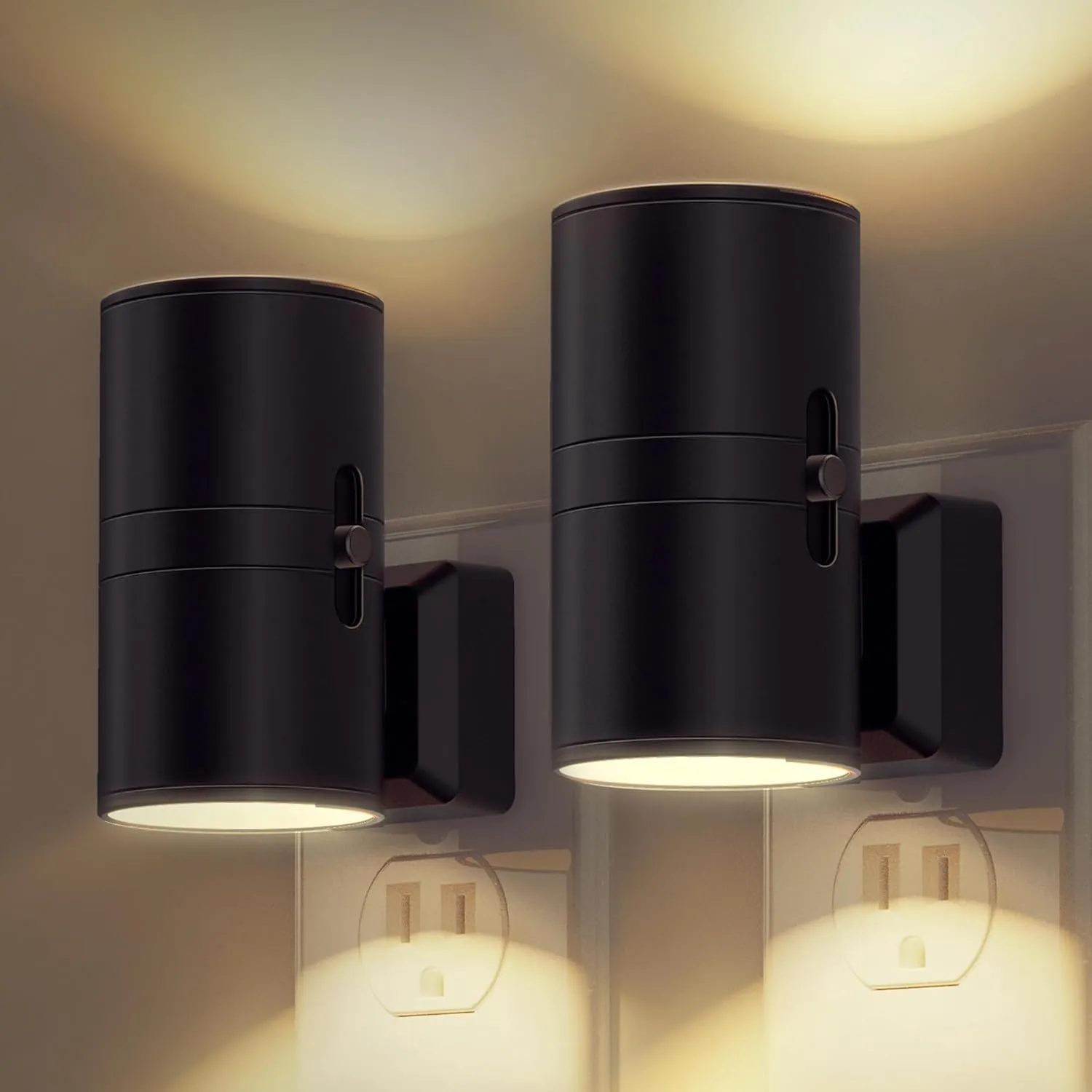 Plug-In Dimmable LED Nightlight Set