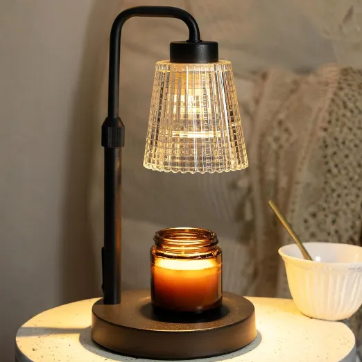 Elegant Floral Candle Warmer Lamp with Timer & Dimmer