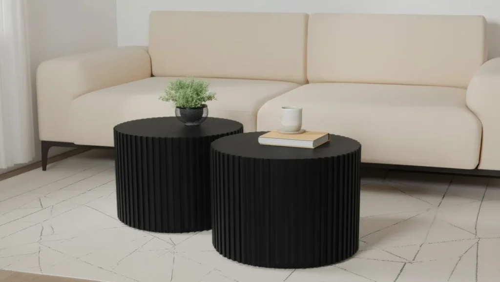 Fluted Round Tables - Minimal
