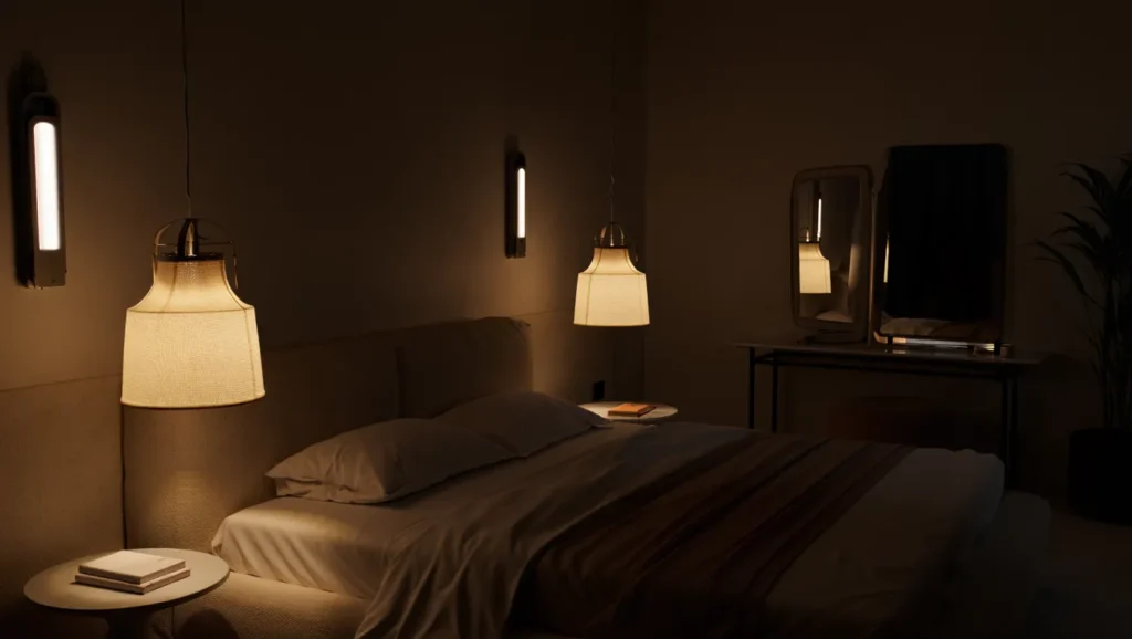 Layered Bedroom Lighting