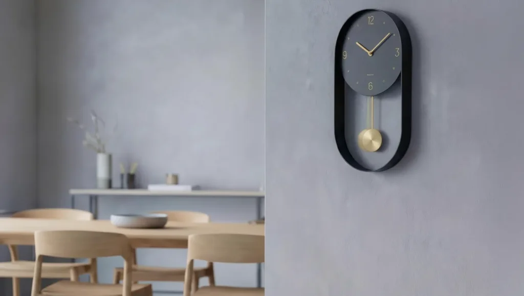 Driini Modern Pendulum Metal Wall Clock