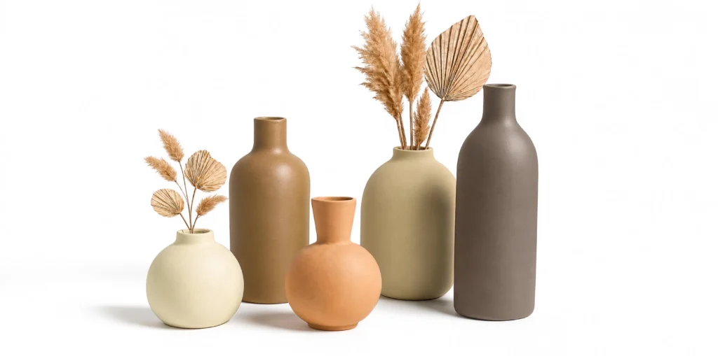 Earth Tone Vase Set