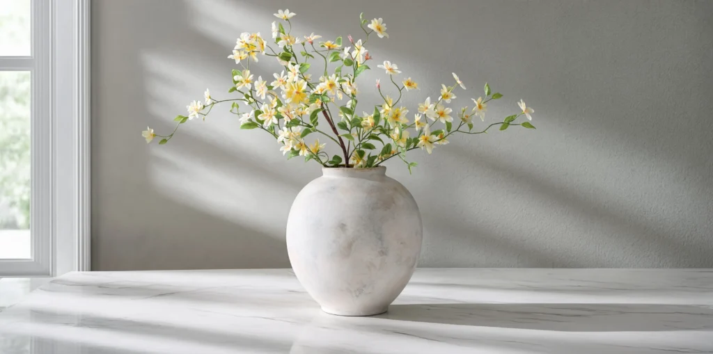 Large Ceramic Vase, 9.8 inch Rustic
