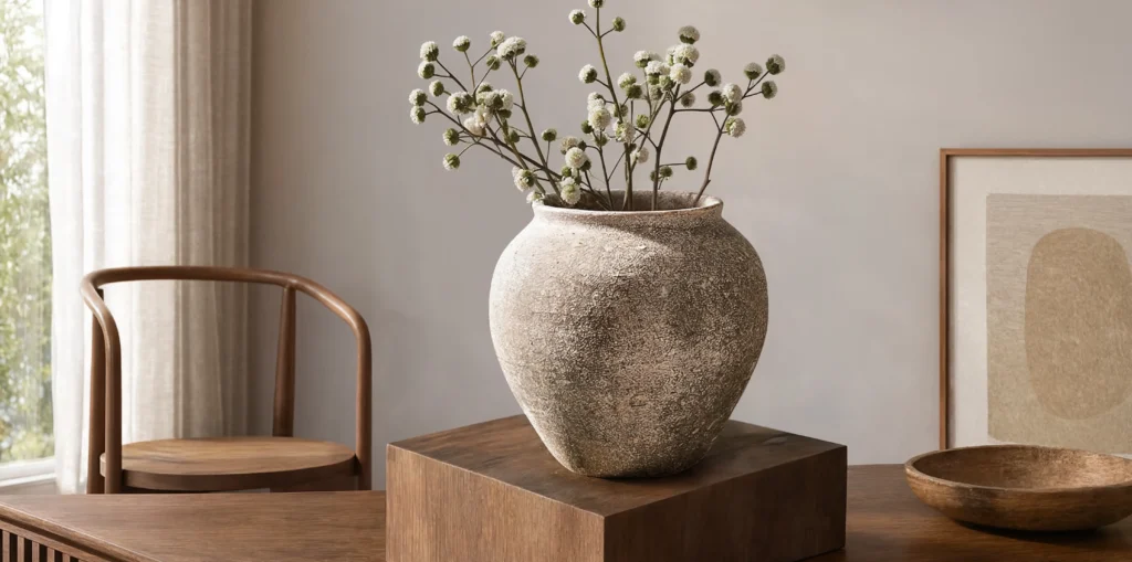 Textured Speckled Ceramic Vase