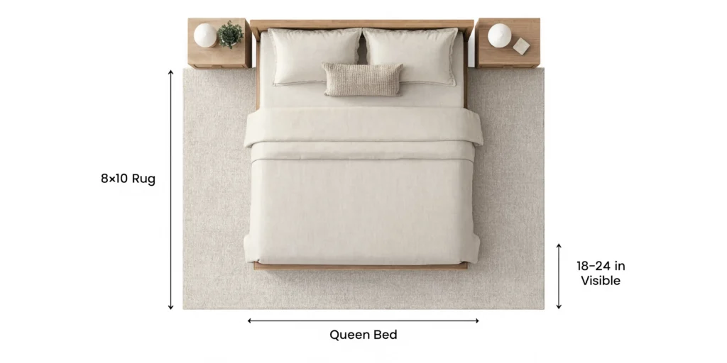 Queen Bed Layout